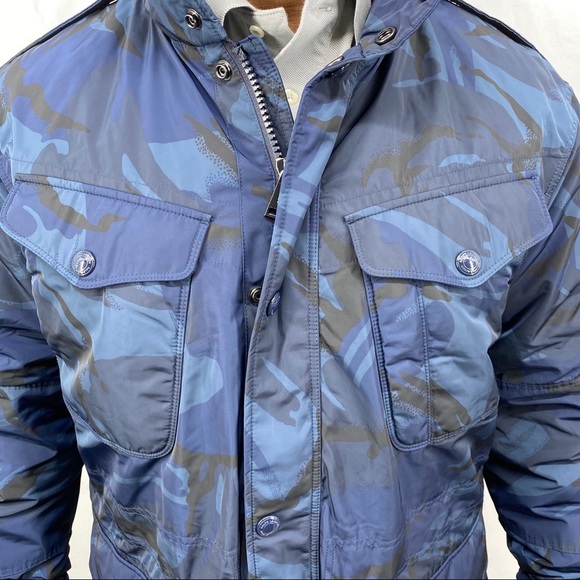 Polo Ralph Lauren Down Filled Blue Camo Field Coat - Picture 5 of 15